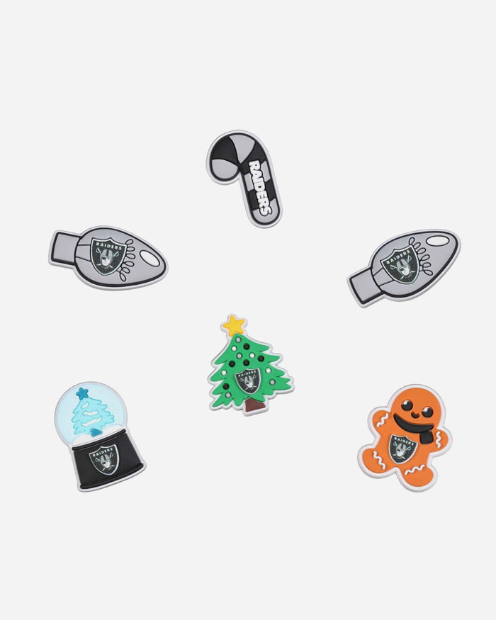 Las Vegas Raiders 6 Pack Holiday Team Clog Charms FOCO - FOCO.com