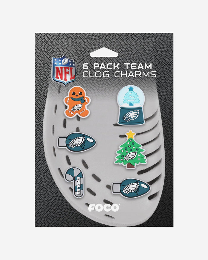 Philadelphia Eagles 6 Pack Holiday Team Clog Charms FOCO - FOCO.com