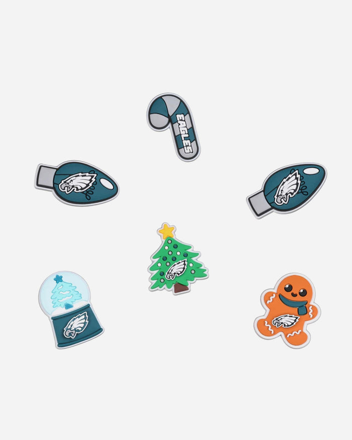 Philadelphia Eagles 6 Pack Holiday Team Clog Charms FOCO - FOCO.com