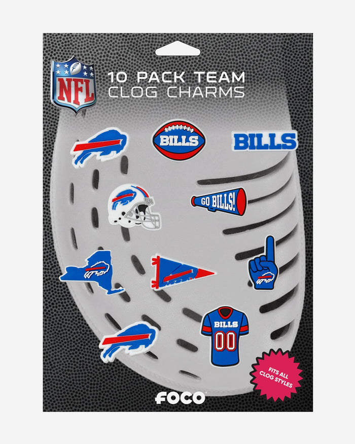 Buffalo Bills 10 Pack Team Clog Charms FOCO - FOCO.com