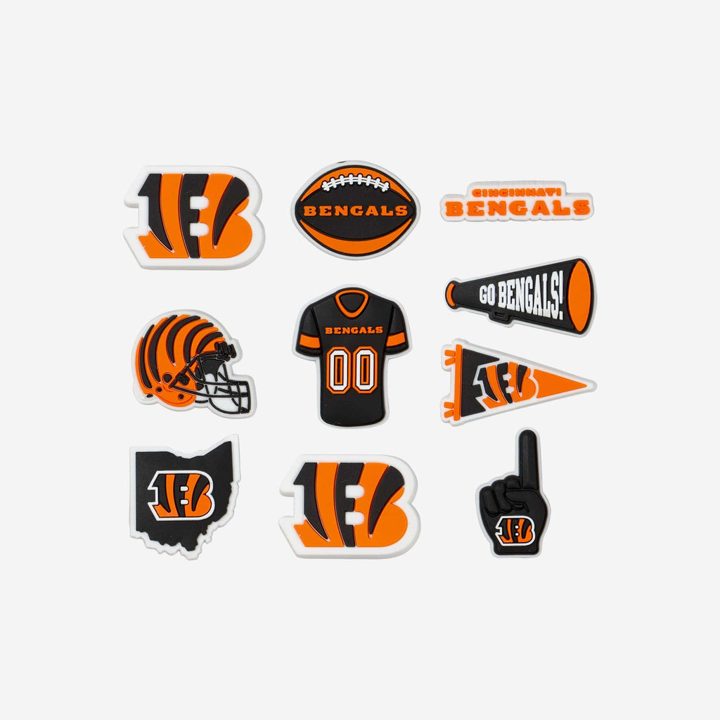 Cincinnati Bengals 10 Pack Team Clog Charms FOCO - FOCO.com