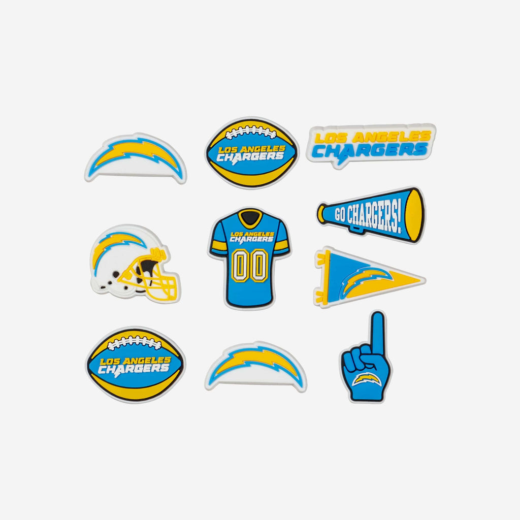 Los Angeles Chargers 10 Pack Team Clog Charms FOCO - FOCO.com