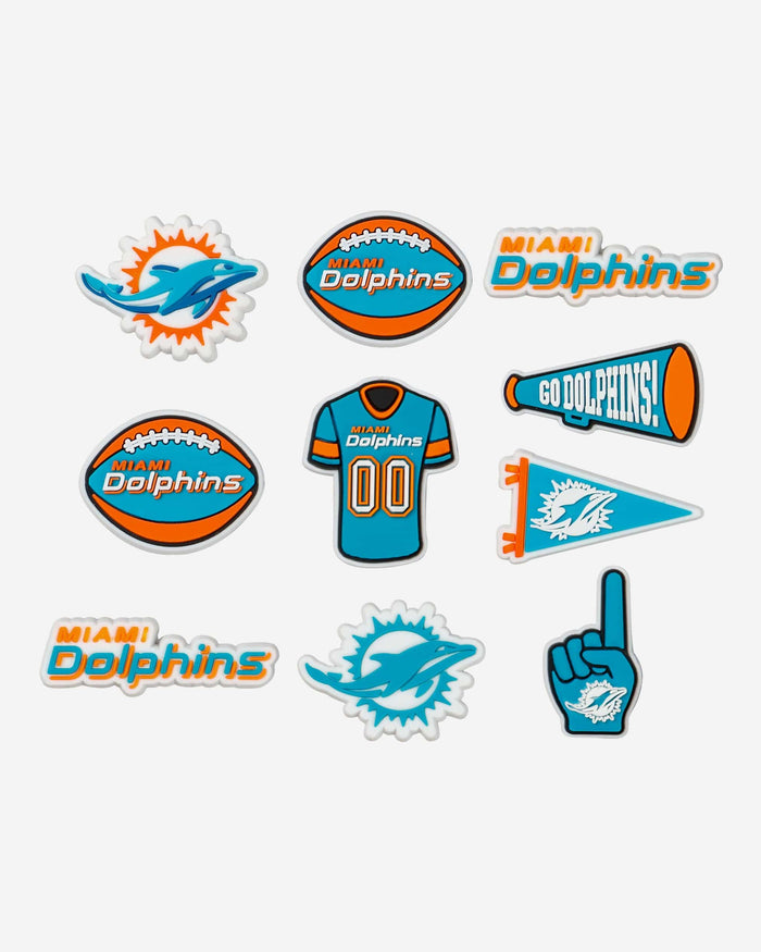 Miami Dolphins 10 Pack Team Clog Charms FOCO - FOCO.com