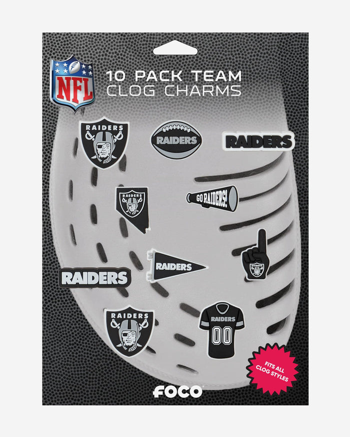 Las Vegas Raiders 10 Pack Team Clog Charms FOCO - FOCO.com