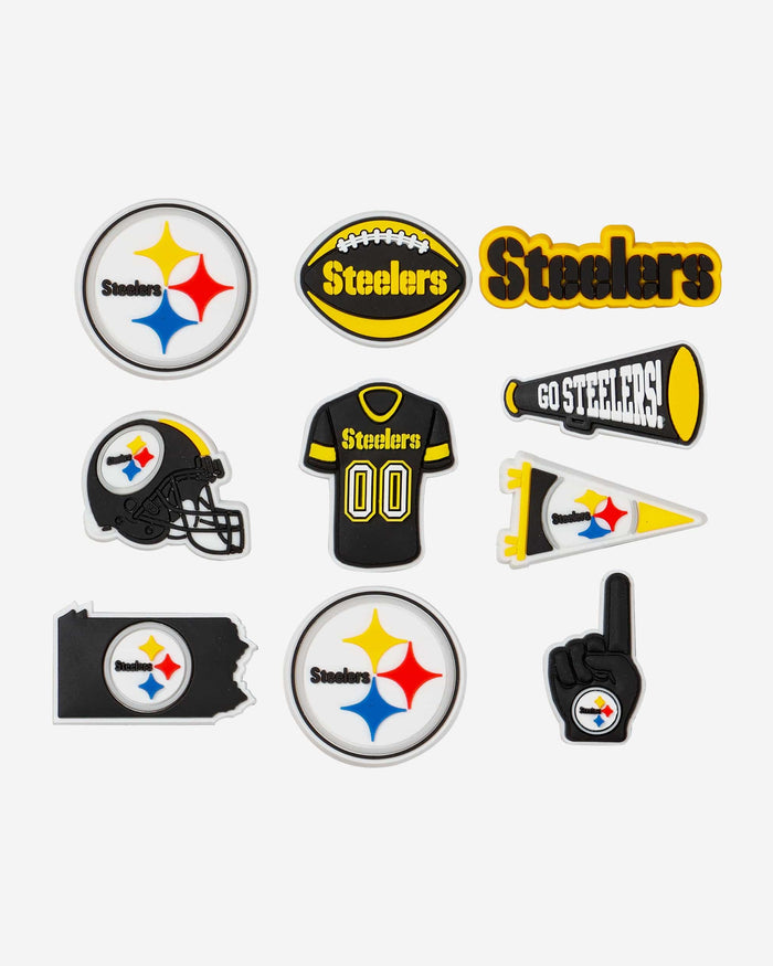 Pittsburgh Steelers 10 Pack Team Clog Charms FOCO - FOCO.com