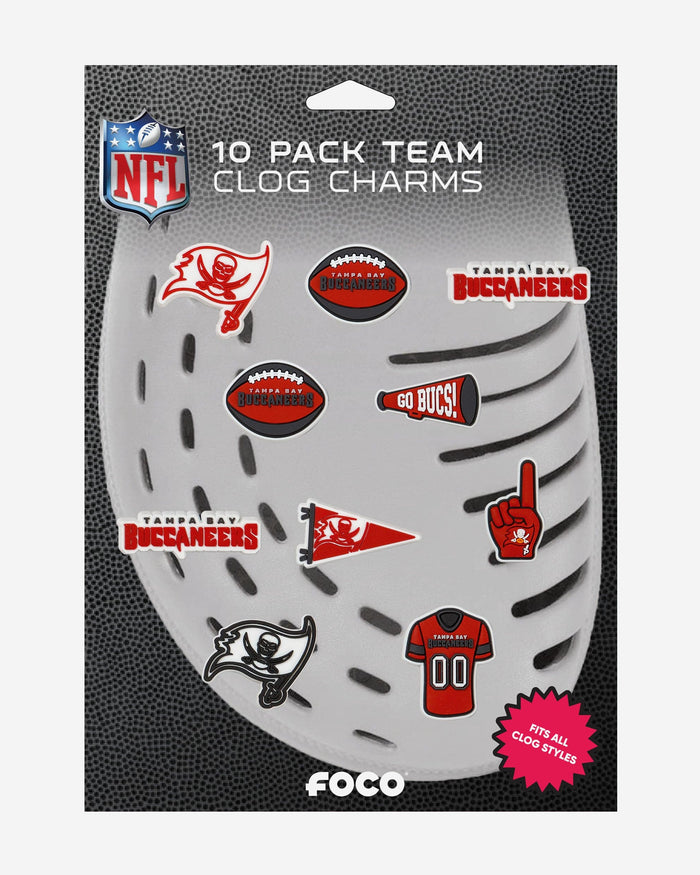 Tampa Bay Buccaneers 10 Pack Team Clog Charms FOCO - FOCO.com