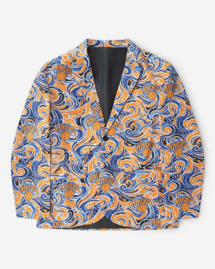New York Knicks 2026 NBA Champions Banner Paisley Print Suit Jacket FOCO 46 - FOCO.com