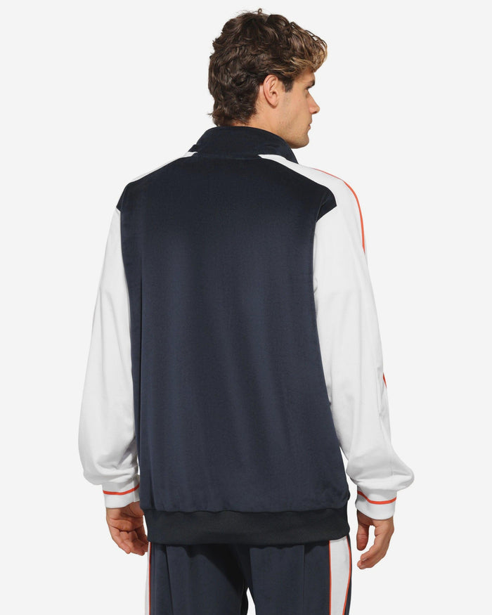 Chicago Bears Two Tone Velour Zip Up Top FOCO S - FOCO.com