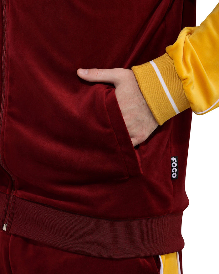 Washington Commanders Two Tone Velour Zip Up Top FOCO S - FOCO.com