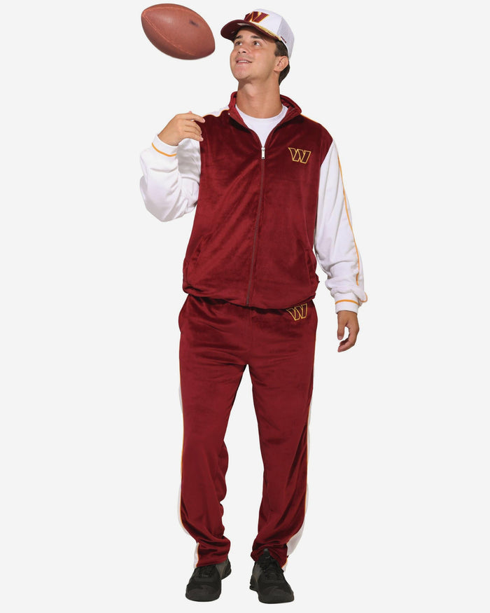Washington Commanders Two Tone Velour Zip Up Top FOCO S - FOCO.com