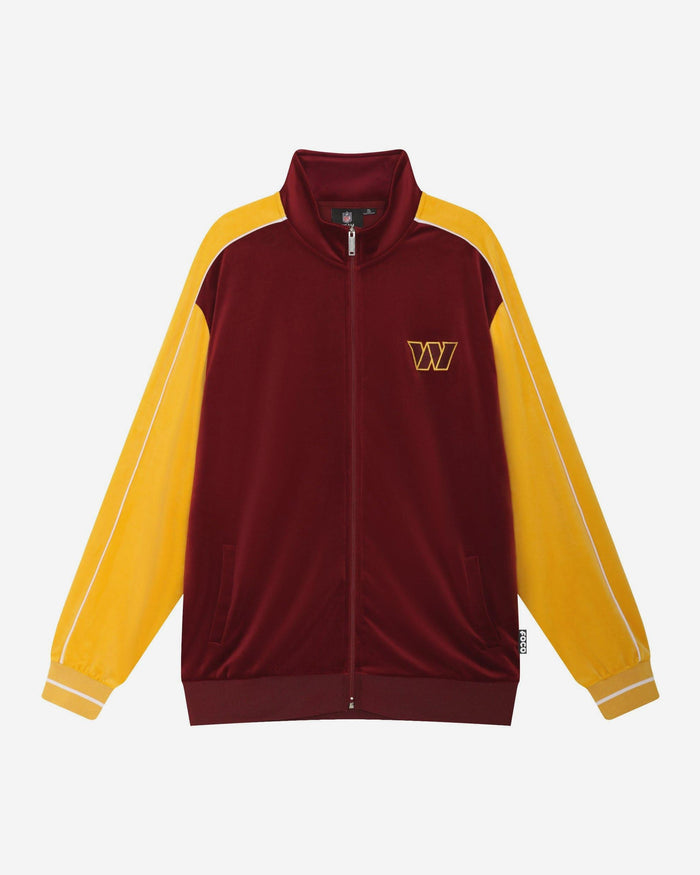 Washington Commanders Two Tone Velour Zip Up Top FOCO S - FOCO.com