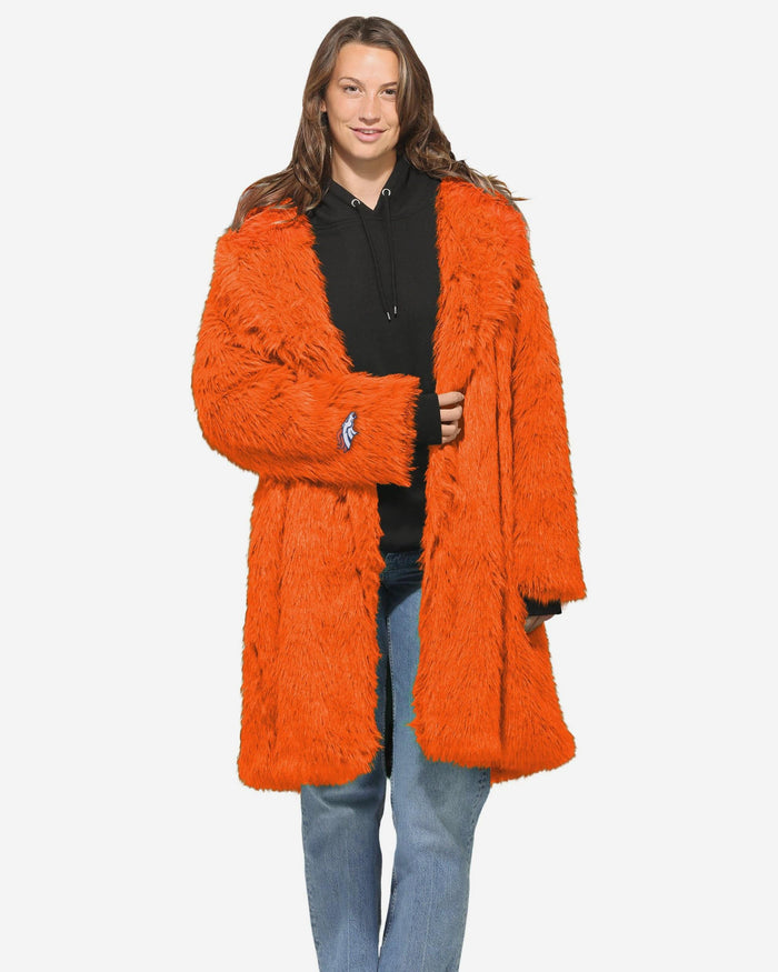 Denver Broncos Faux Fur Long Jacket FOCO XS/S - FOCO.com