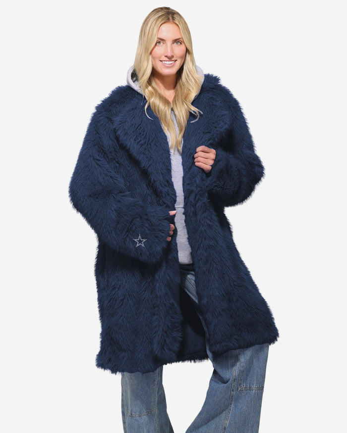 Dallas Cowboys Faux Fur Long Jacket FOCO XS/S - FOCO.com