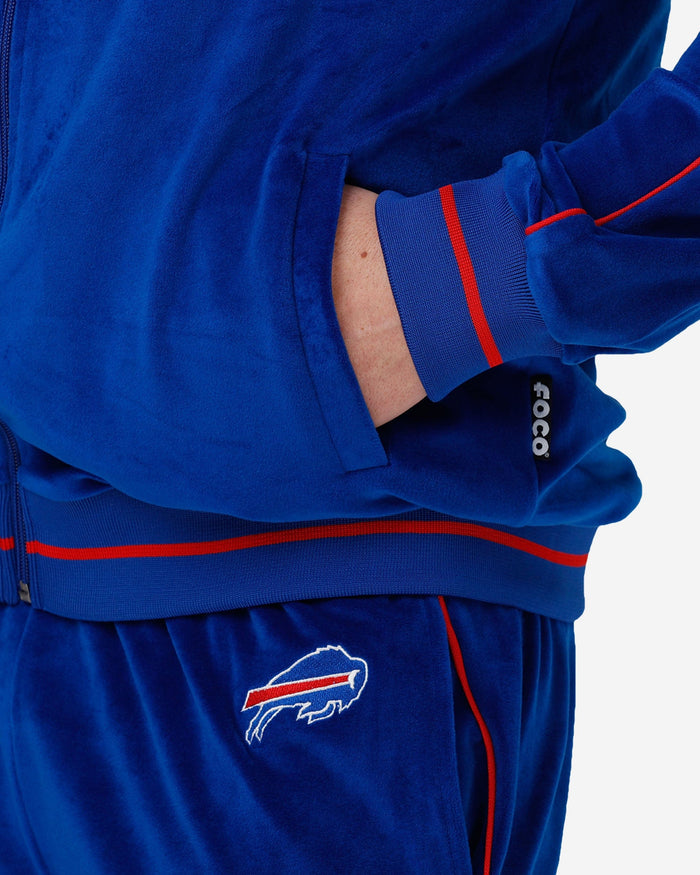 Buffalo Bills Velour Zip Up Top FOCO - FOCO.com