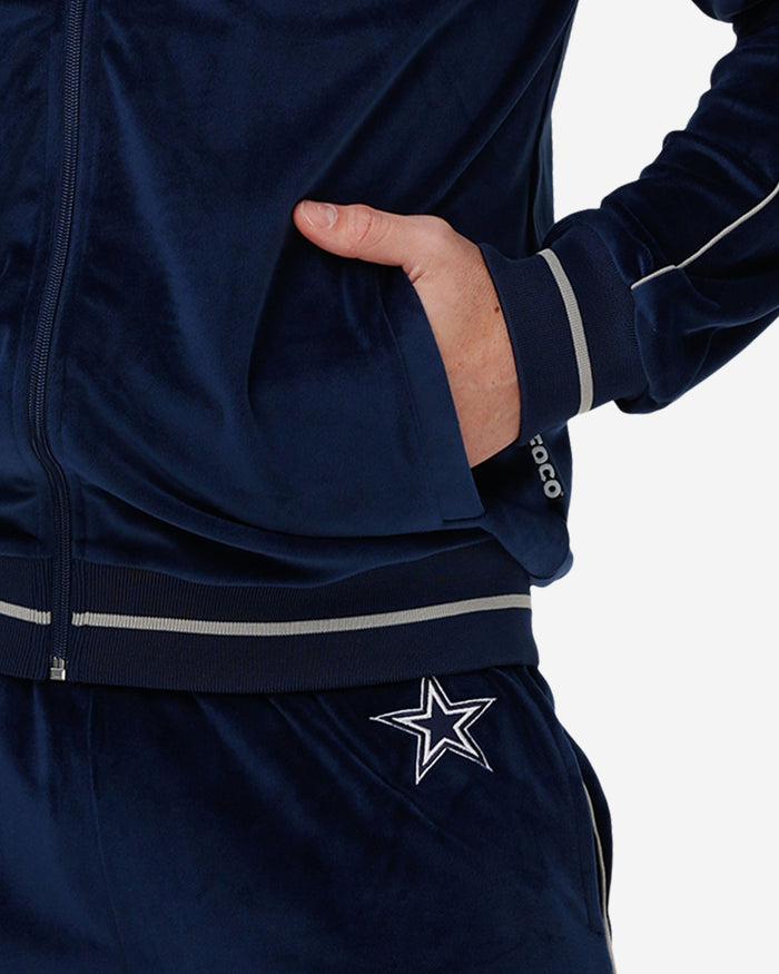 Dallas Cowboys Velour Zip Up Top FOCO - FOCO.com