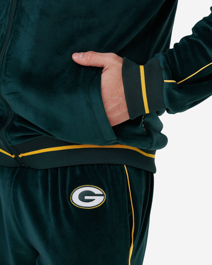 Green Bay Packers Velour Zip Up Top FOCO - FOCO.com