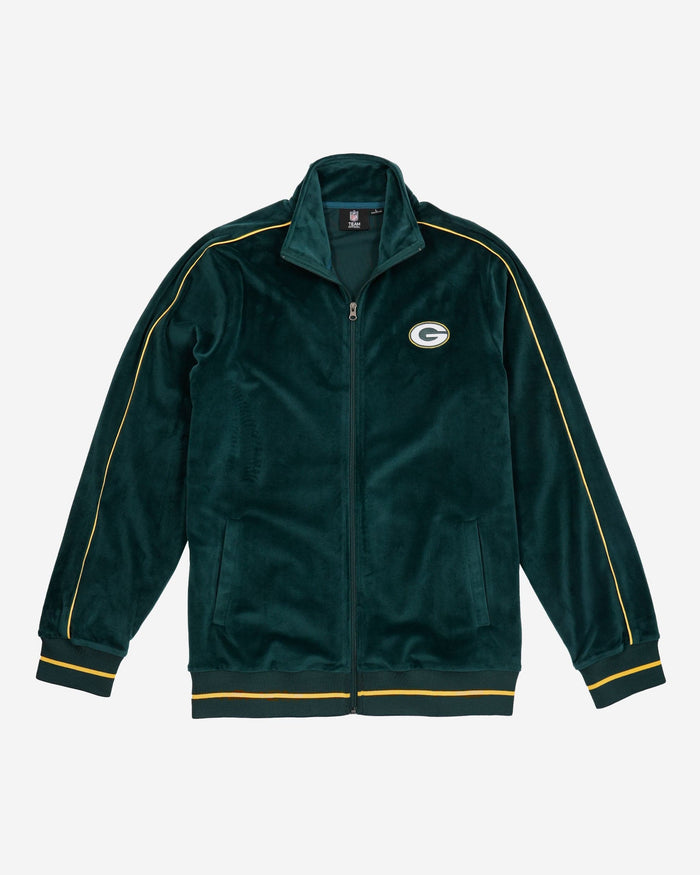 Green Bay Packers Velour Zip Up Top FOCO - FOCO.com