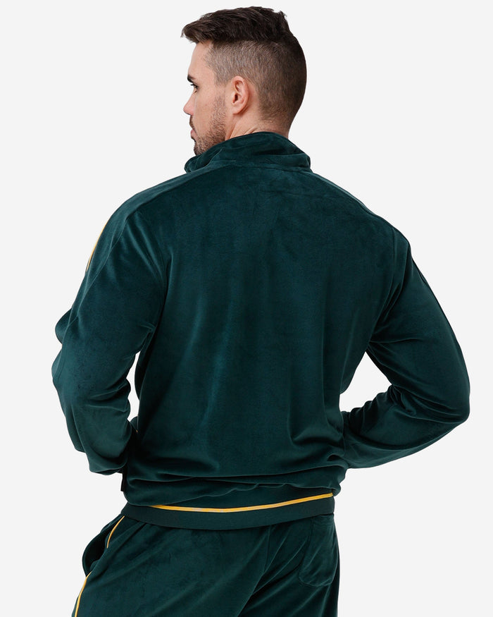 Green Bay Packers Velour Zip Up Top FOCO - FOCO.com