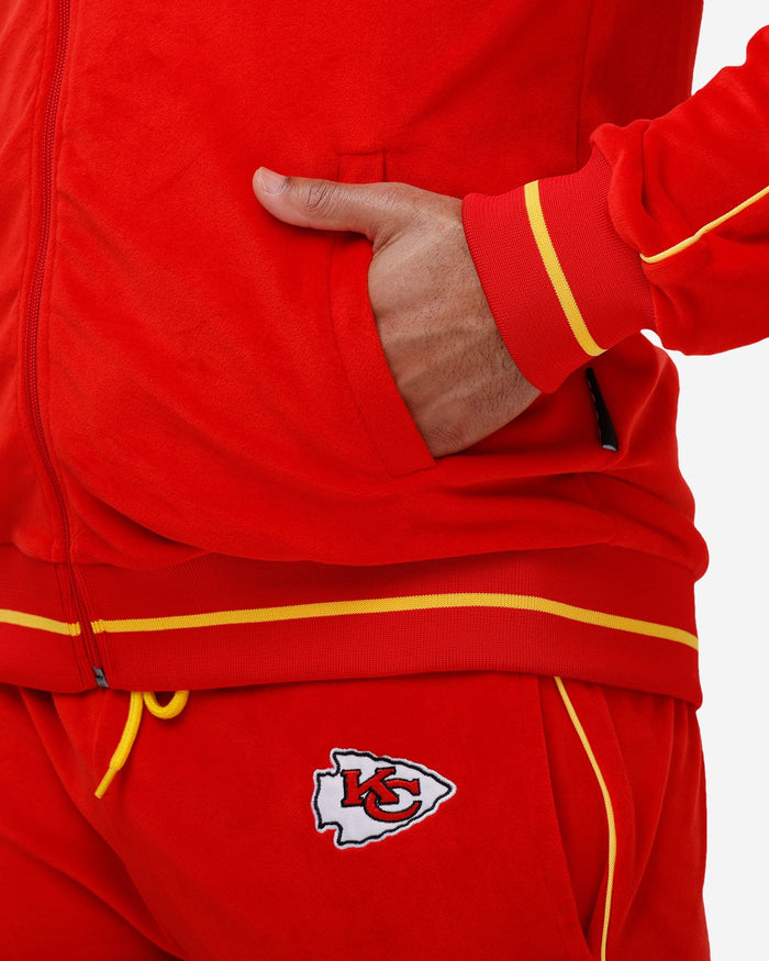 Kansas City Chiefs Velour Zip Up Top FOCO - FOCO.com