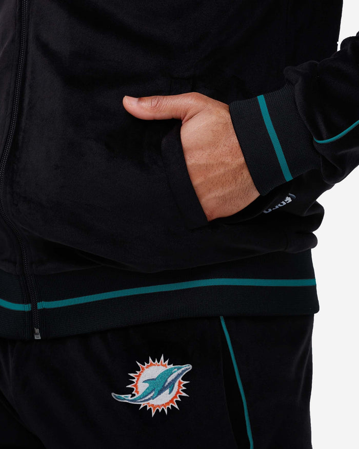 Miami Dolphins Velour Zip Up Top FOCO - FOCO.com