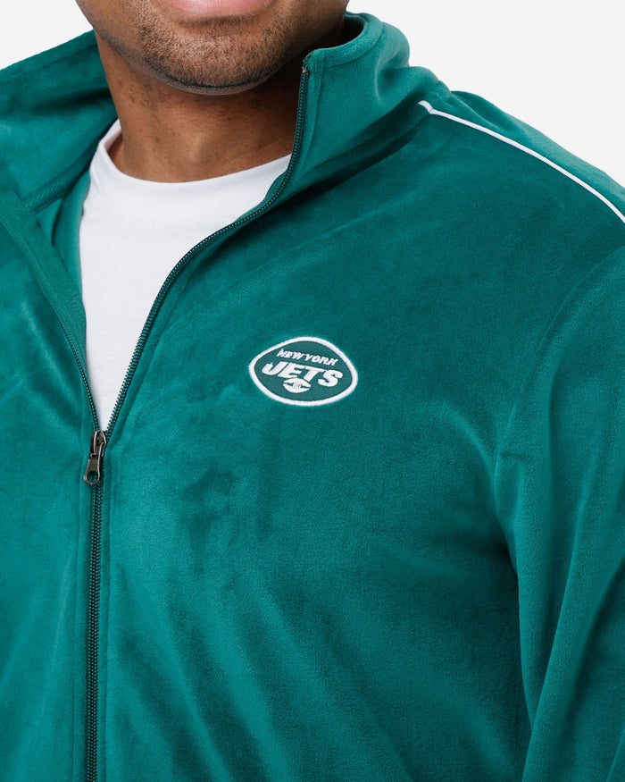 New York Jets Velour Zip Up Top FOCO - FOCO.com