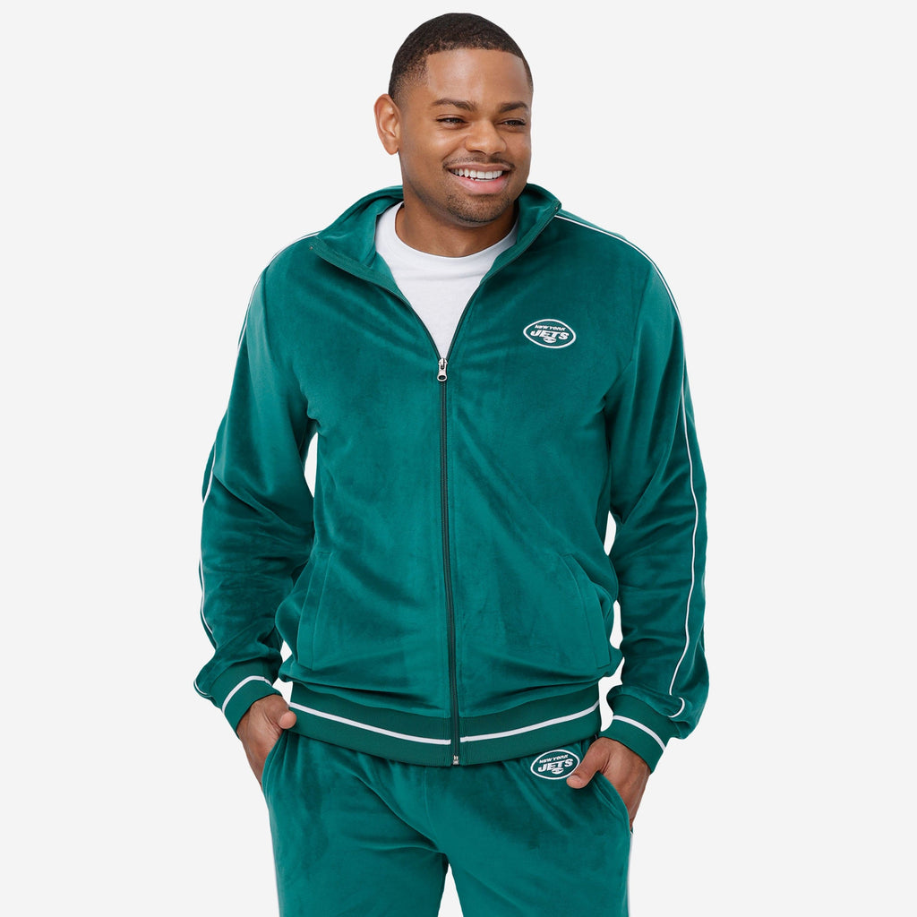 New York Jets Velour Zip Up Top FOCO S - FOCO.com