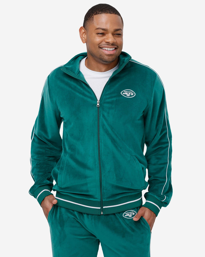 New York Jets Velour Zip Up Top FOCO S - FOCO.com