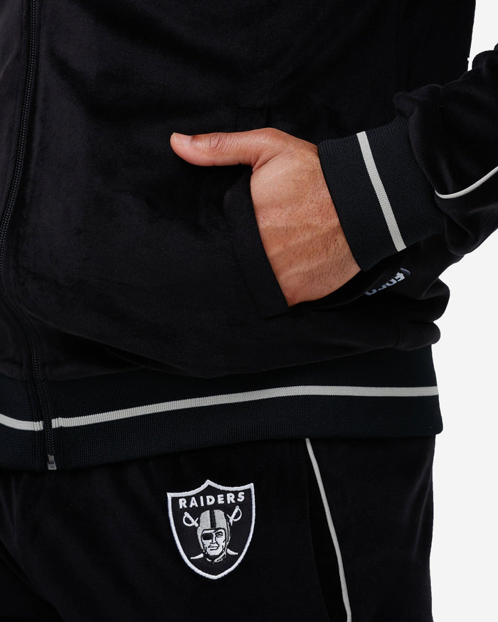 Las Vegas Raiders Velour Zip Up Top FOCO - FOCO.com