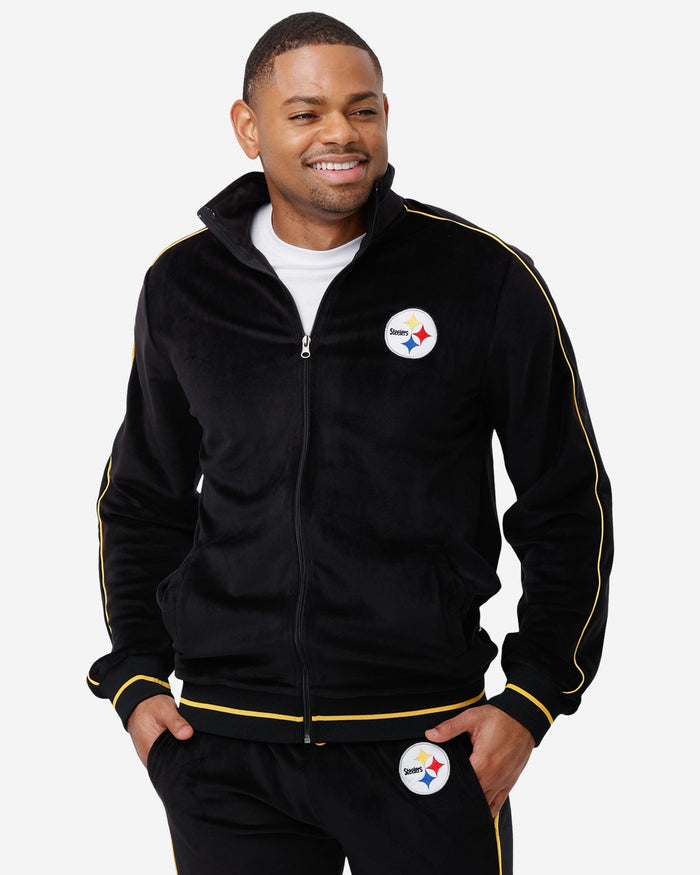 Pittsburgh Steelers Velour Zip Up Top FOCO S - FOCO.com