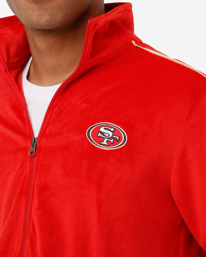 San Francisco 49ers Velour Zip Up Top FOCO - FOCO.com