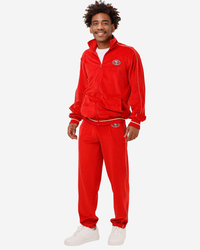 San Francisco 49ers Velour Zip Up Top FOCO - FOCO.com