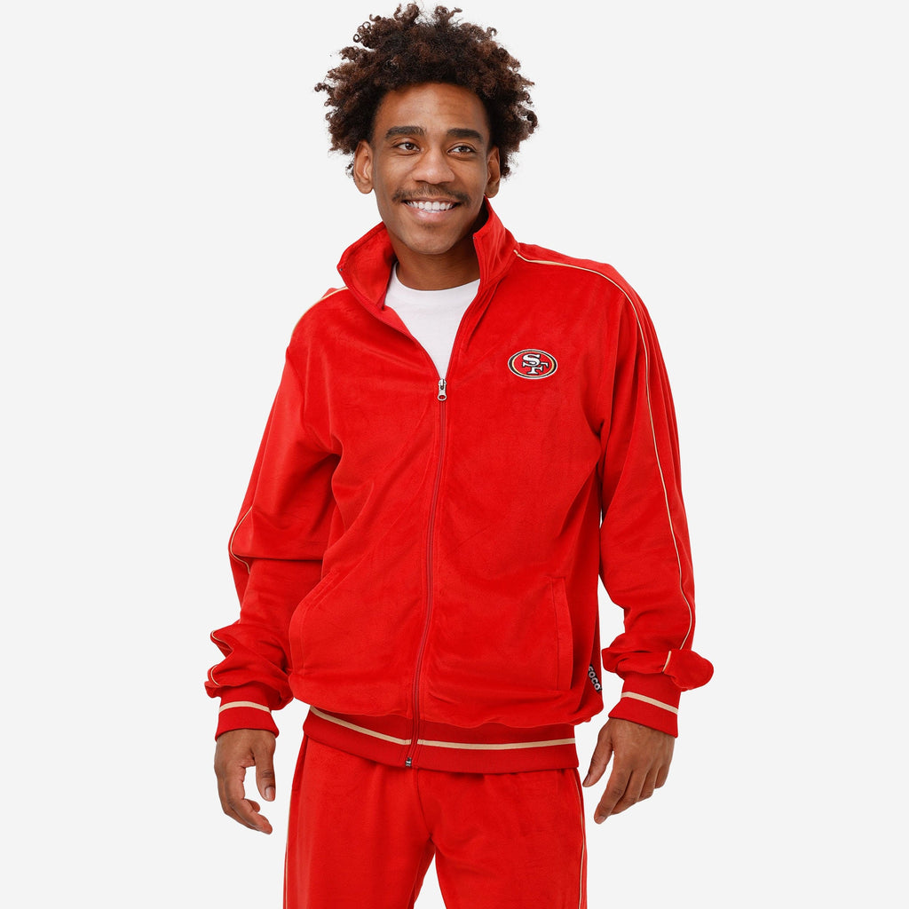 San Francisco 49ers Velour Zip Up Top FOCO S - FOCO.com