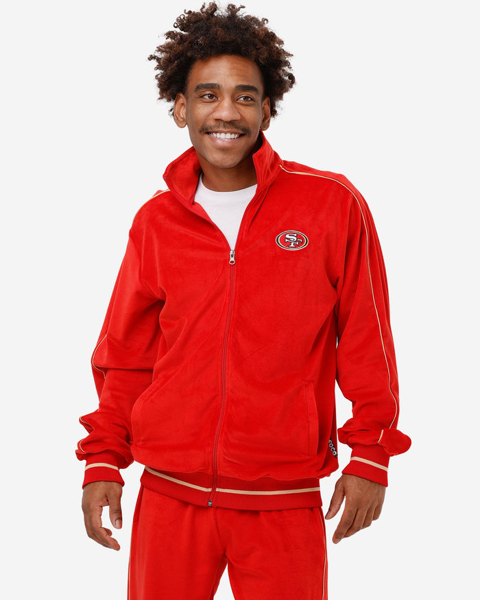 San Francisco 49ers Velour Zip Up Top FOCO S - FOCO.com