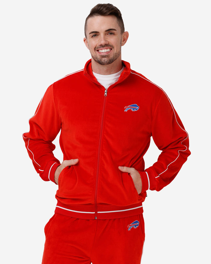 Buffalo Bills Red Velour Zip Up Top FOCO S - FOCO.com