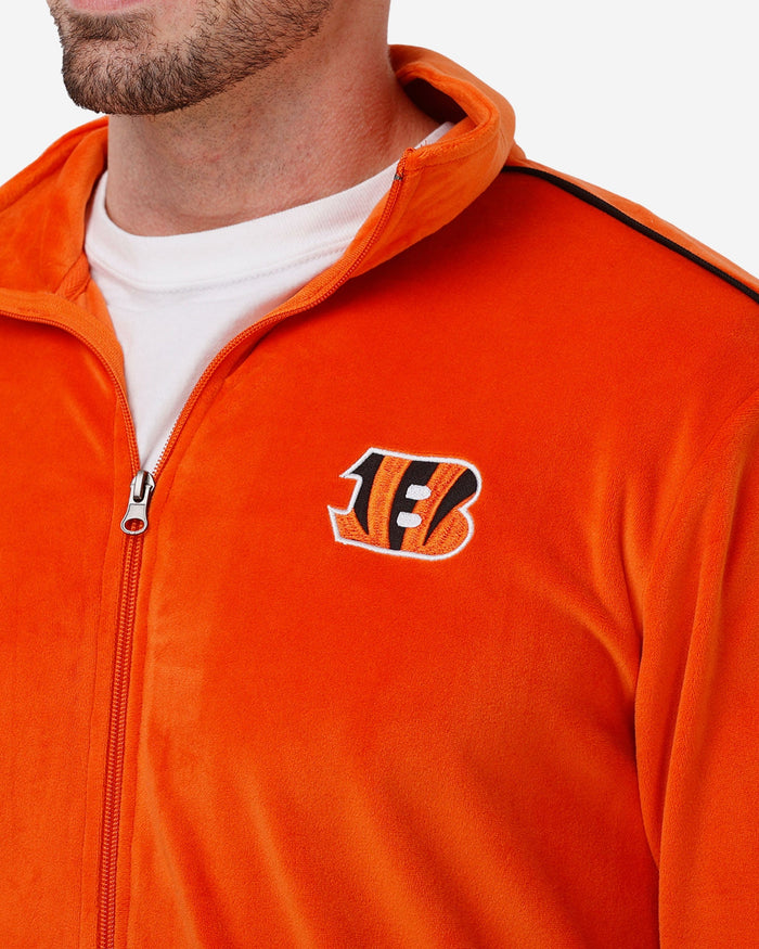 Cincinnati Bengals Orange Velour Zip Up Top FOCO - FOCO.com