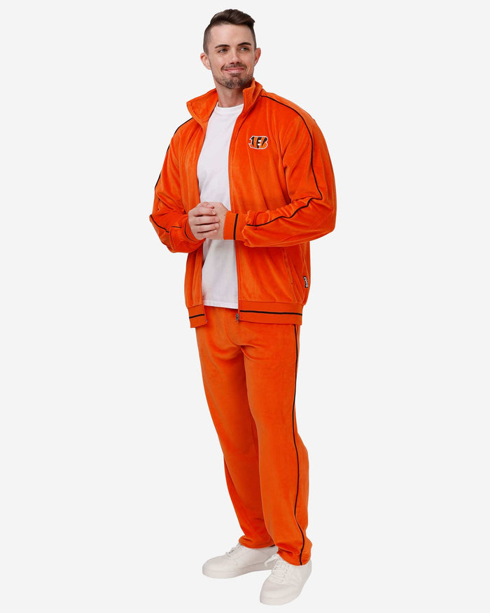 Cincinnati Bengals Orange Velour Zip Up Top FOCO - FOCO.com