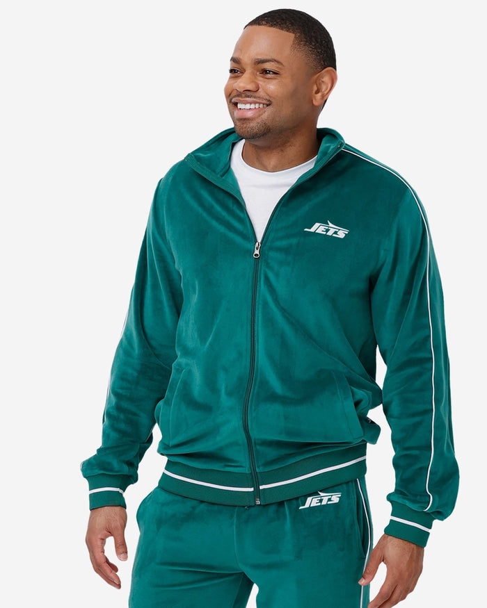 New York Jets Velour Zip Up Top FOCO S - FOCO.com