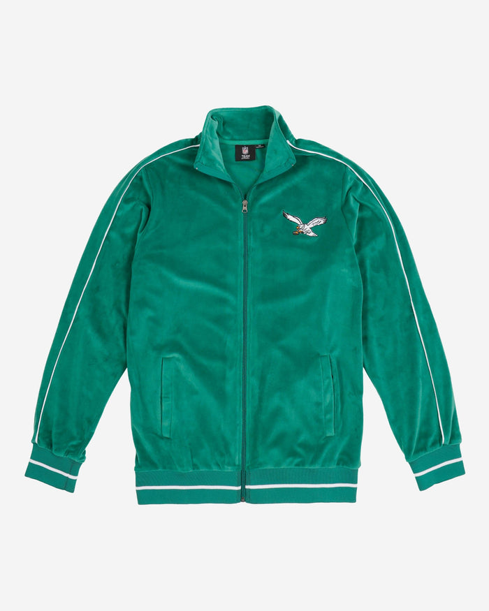 Philadelphia Eagles Kelly Green Velour Zip Up Top FOCO - FOCO.com