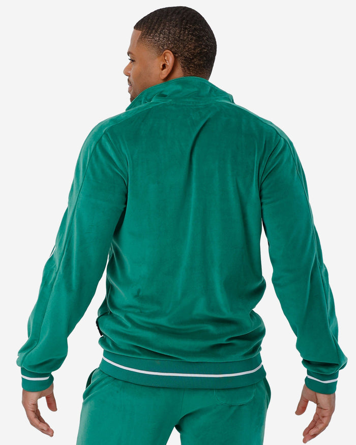 Philadelphia Eagles Kelly Green Velour Zip Up Top FOCO - FOCO.com