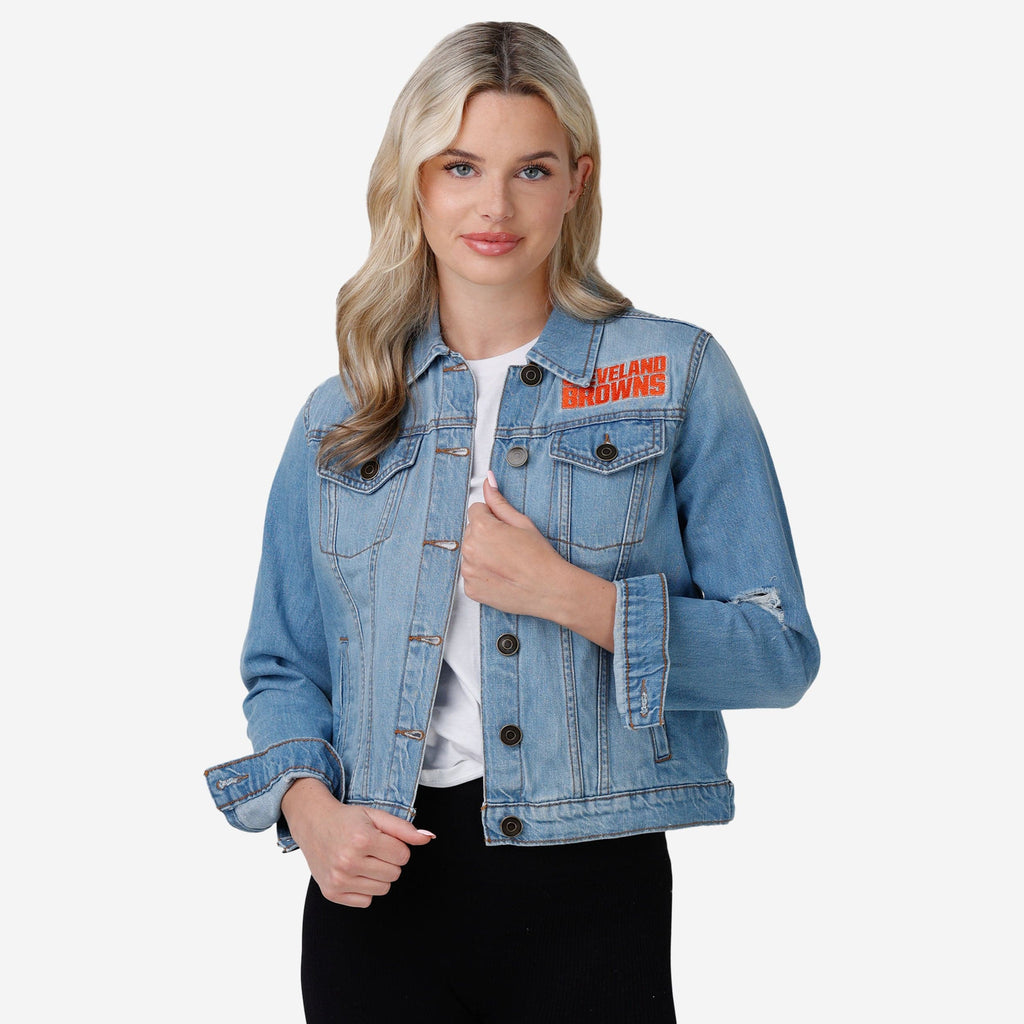 Cleveland Browns Womens Denim Days Jacket FOCO S - FOCO.com