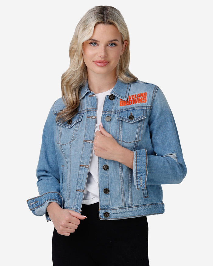 Cleveland Browns Womens Denim Days Jacket FOCO S - FOCO.com