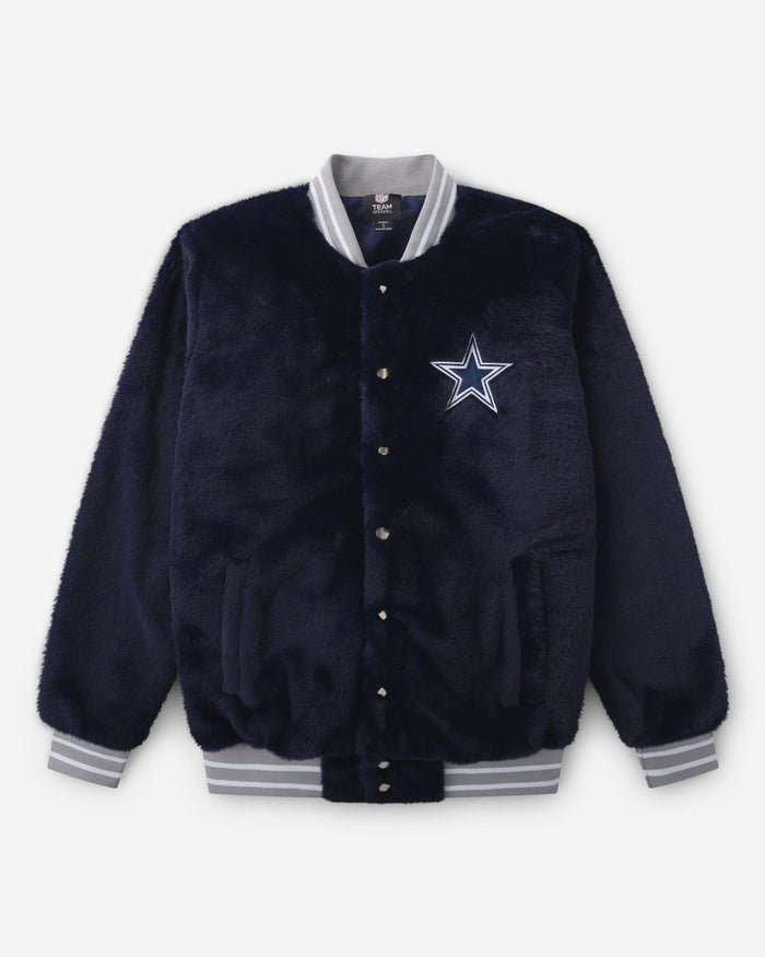Dallas Cowboys Womens Oversized Faux Fur Bomber Jacket FOCO S - FOCO.com