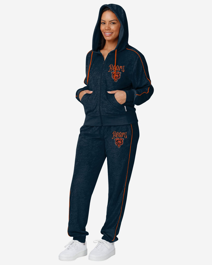 Chicago Bears Womens Terry Knit Zip Up Top FOCO - FOCO.com