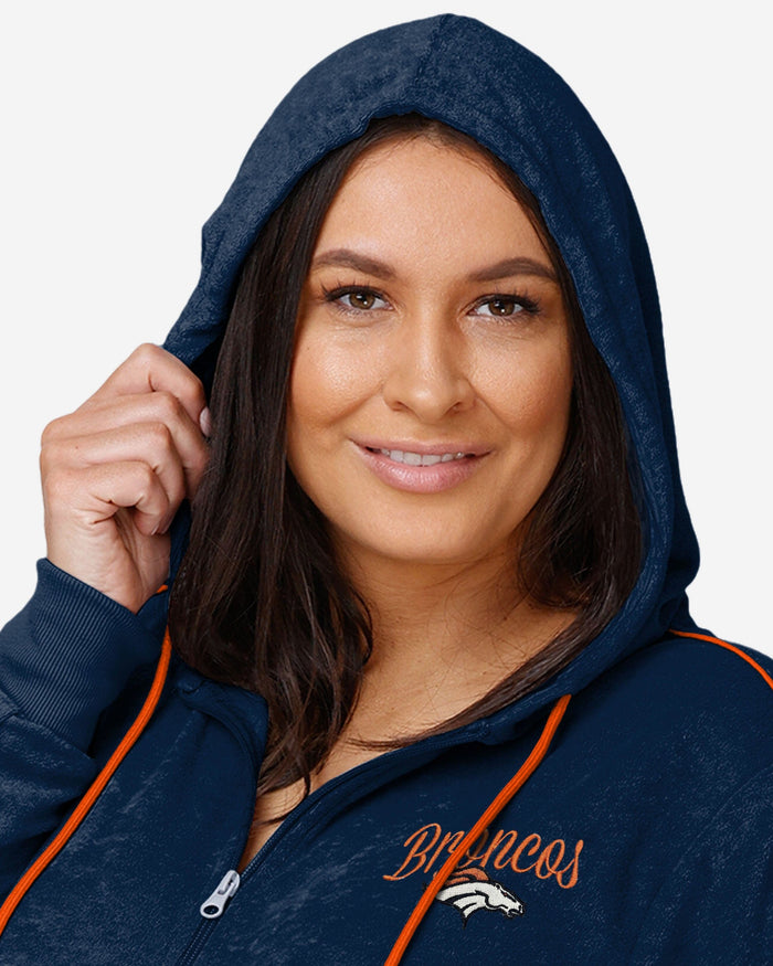 Denver Broncos Womens Terry Knit Zip Up Top FOCO - FOCO.com