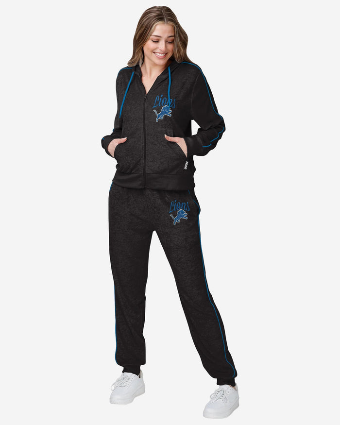 Detroit Lions Womens Terry Knit Zip Up Top FOCO - FOCO.com