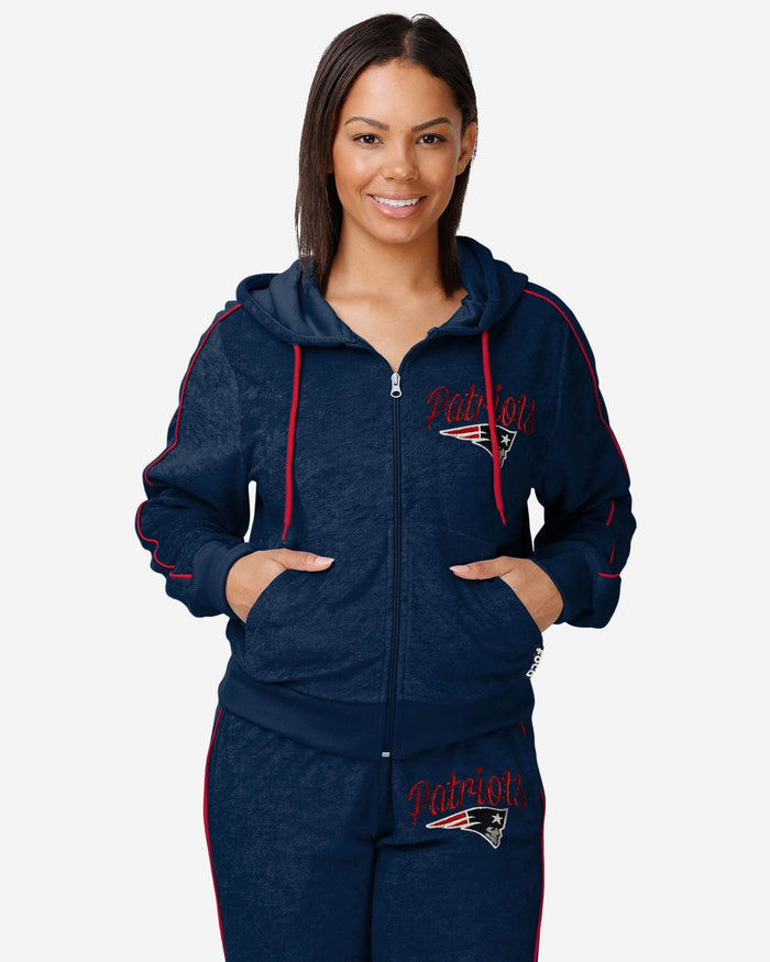 New England Patriots Womens Terry Knit Zip Up Top FOCO S - FOCO.com