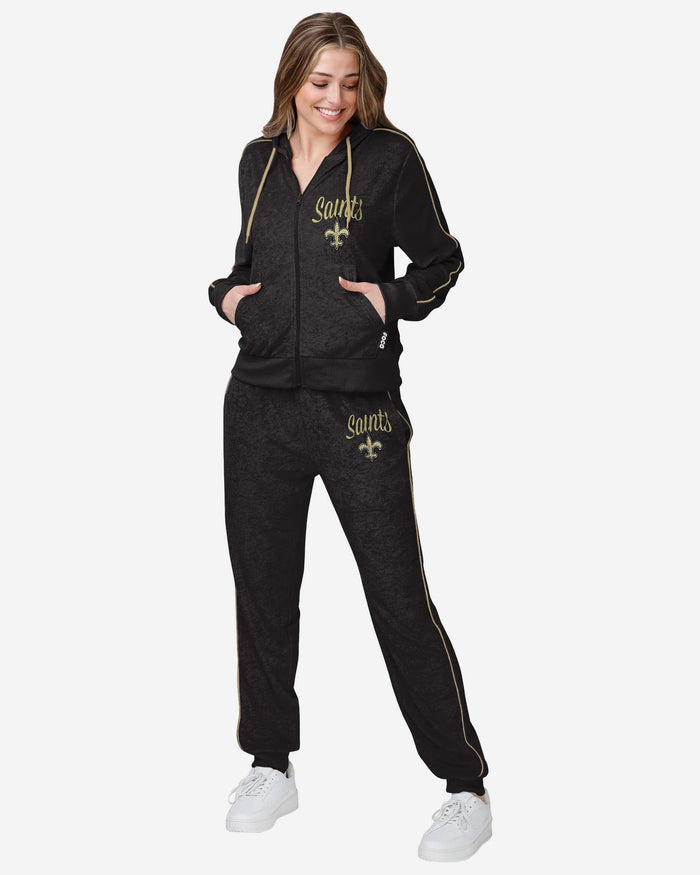 New Orleans Saints Womens Terry Knit Zip Up Top FOCO - FOCO.com