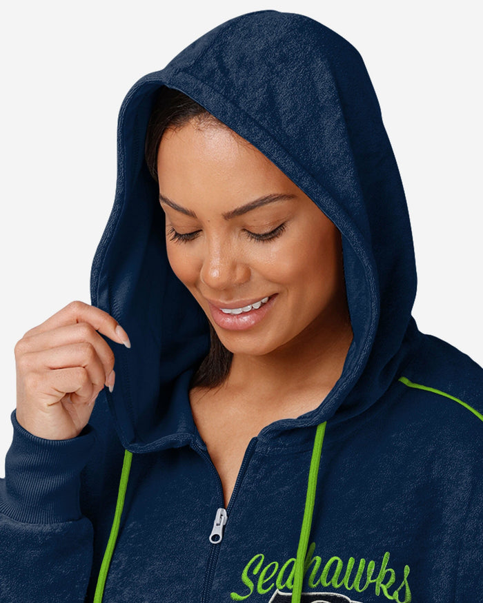 Seattle Seahawks Womens Terry Knit Zip Up Top FOCO - FOCO.com