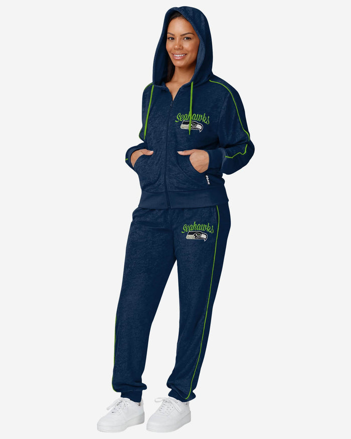 Seattle Seahawks Womens Terry Knit Zip Up Top FOCO - FOCO.com