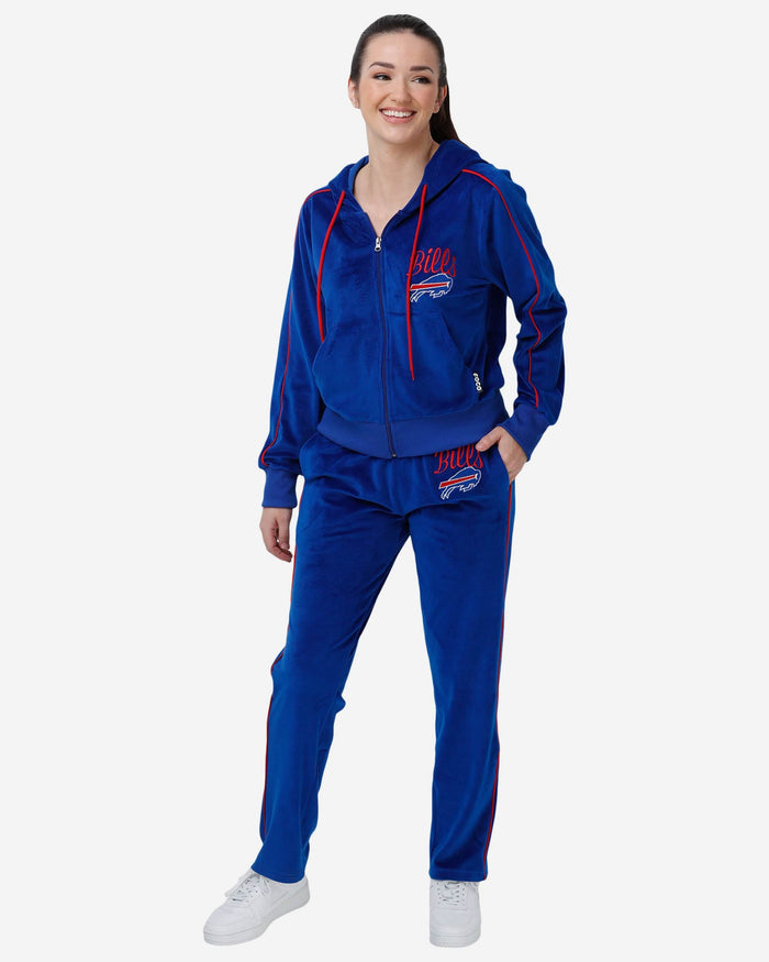 Buffalo Bills Womens Velour Zip Up Top FOCO - FOCO.com